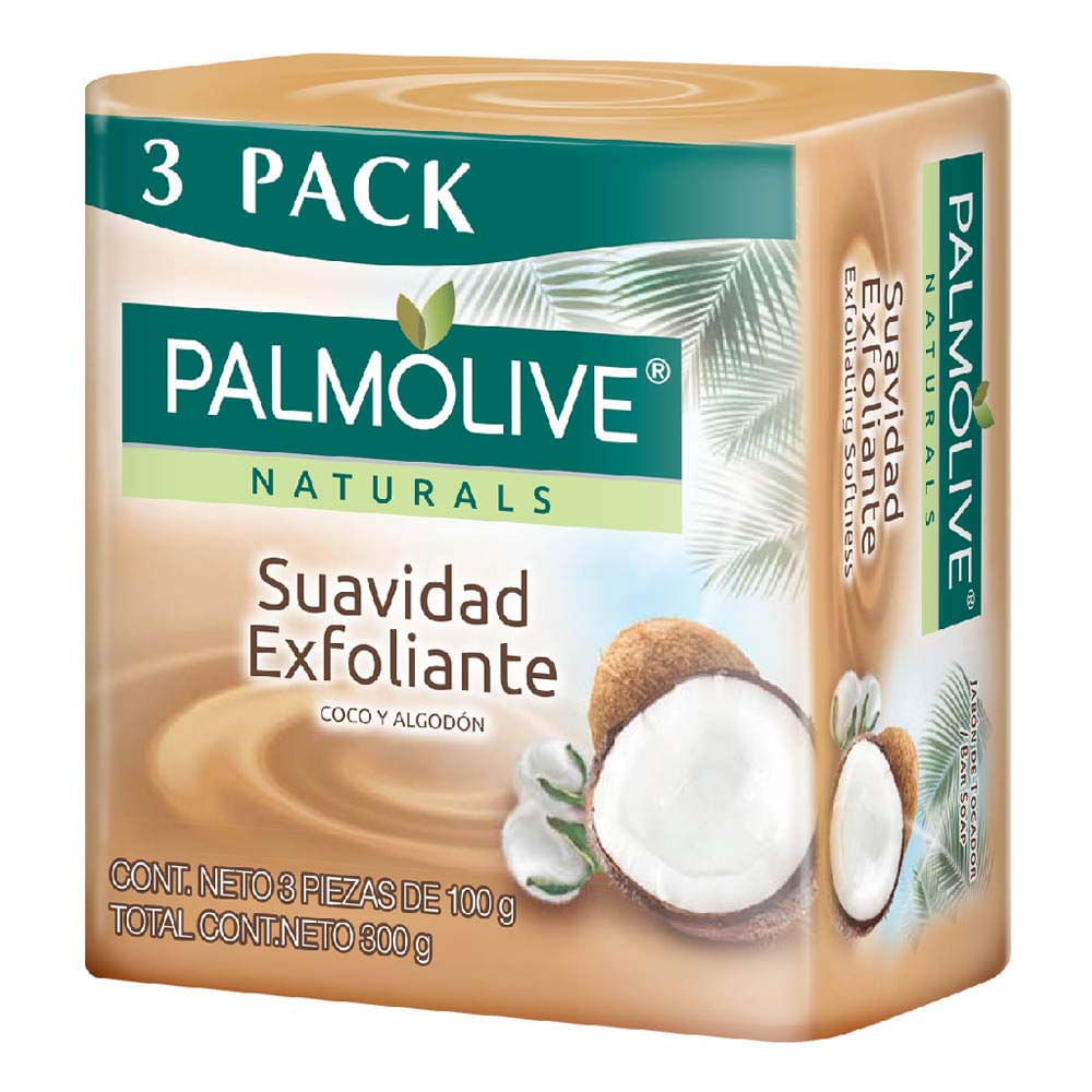 Jabón Palmolive Coco y Algodón 100 g 3 Piezas