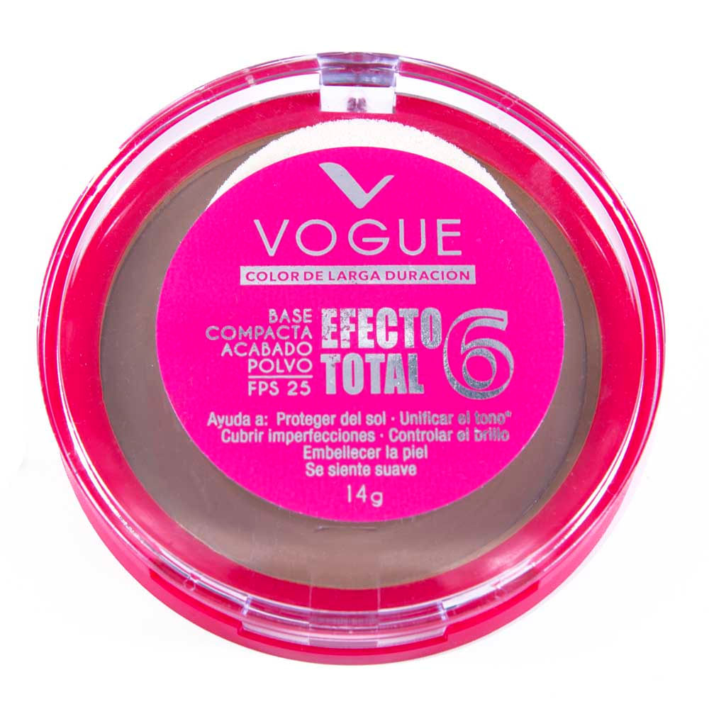 Base Compacto Acabado Polvo Vogue Efecto Total 6 Pétalo
