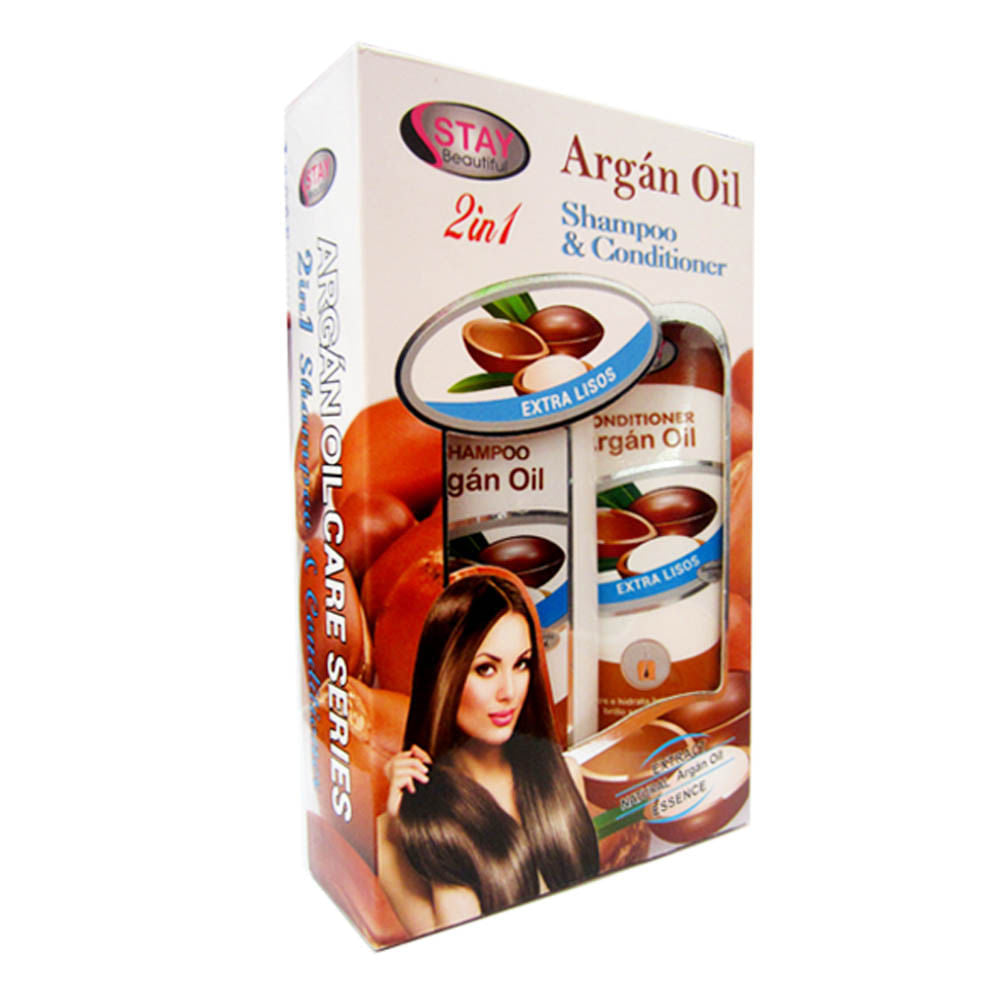 Shampoo y Acondicionador Stay Beautiful con Aceite de Argan 400 ml