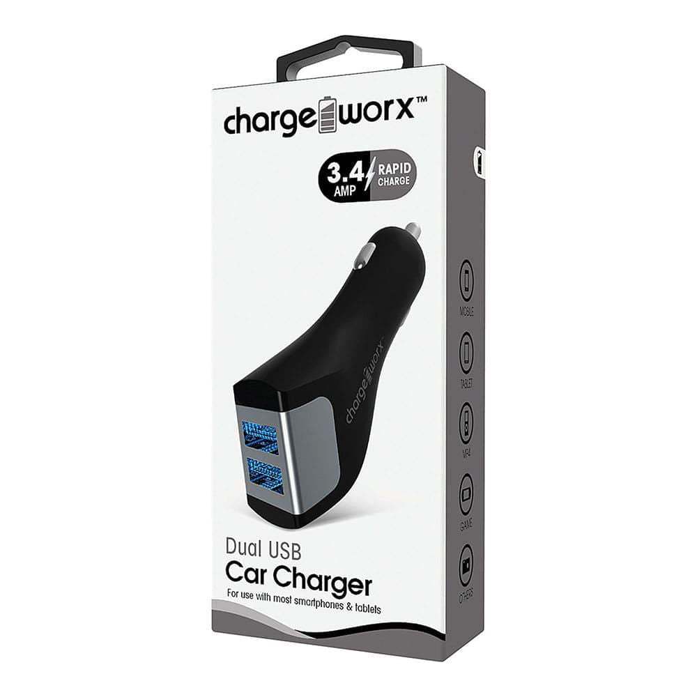 Adaptador Para Carro Chargeworx Usb Doble