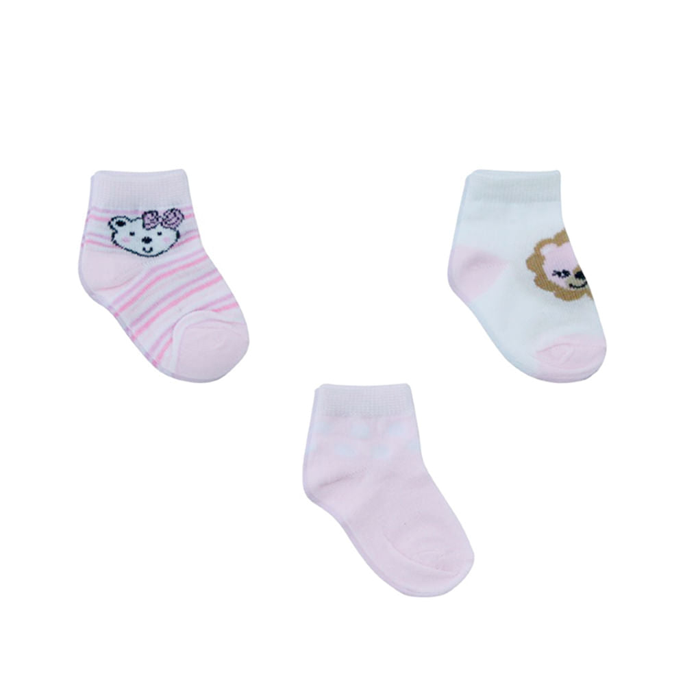 Medias Euro Baby Para Bebé Niña 6 - 12 Meses 3 Piezas