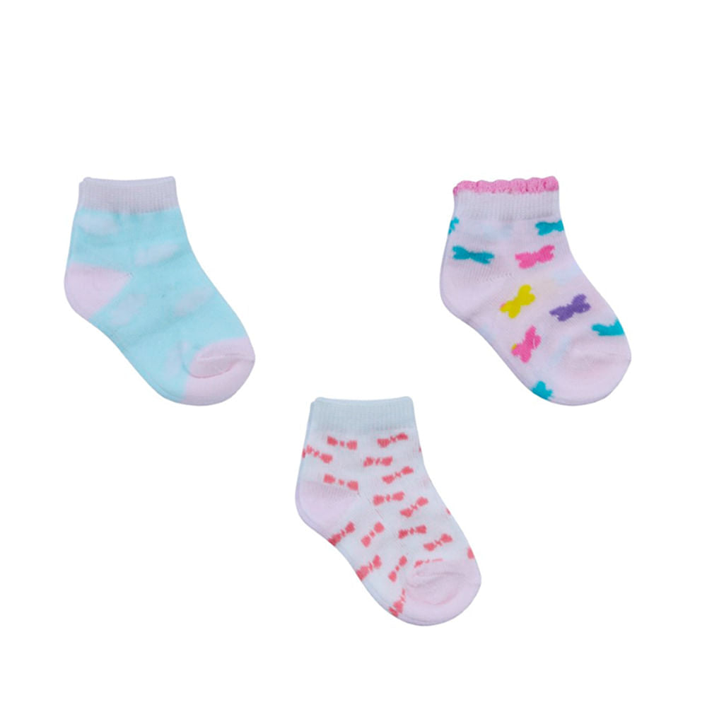 Medias Euro Baby Para Bebé Niña 6 - 12 Meses 3 Piezas