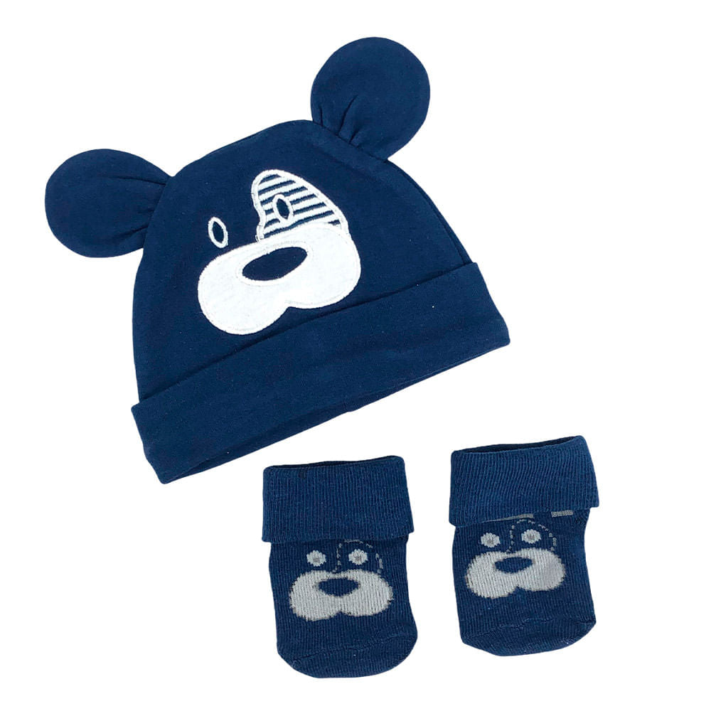 Medias Con Gorrito Euro Baby Para Bebé Niño Set 3 Piezas