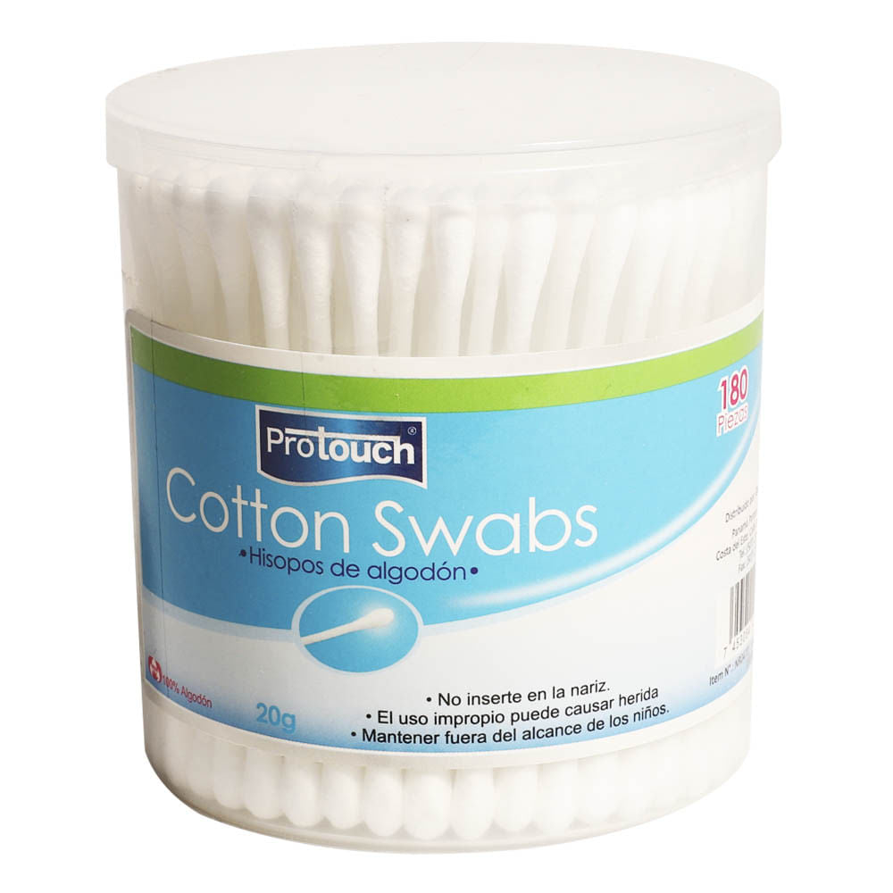 Palillos de Algodón Protouch de 180 Piezas