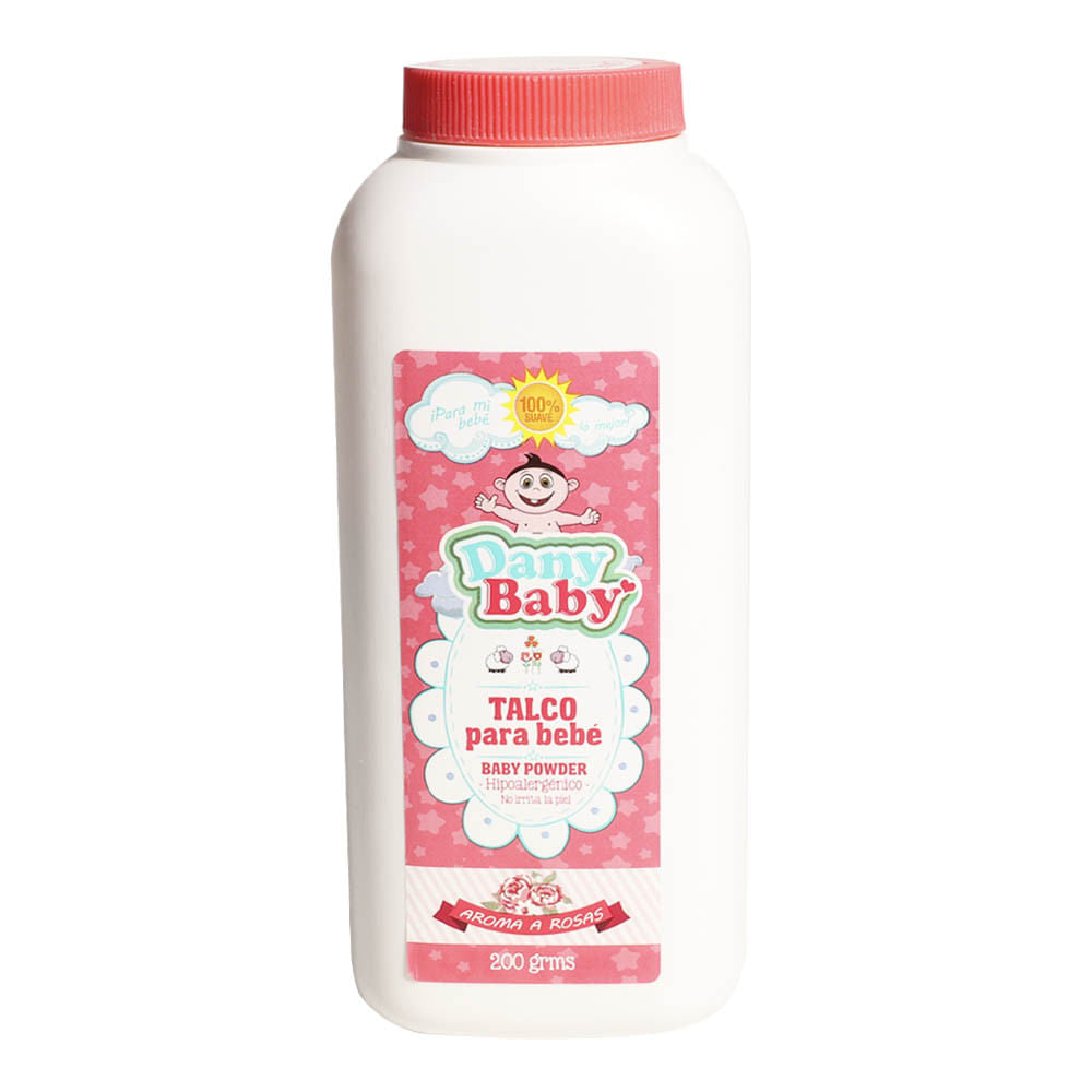 Polvo Aroma a Rosas Dany Baby Para Bebé de 200 g