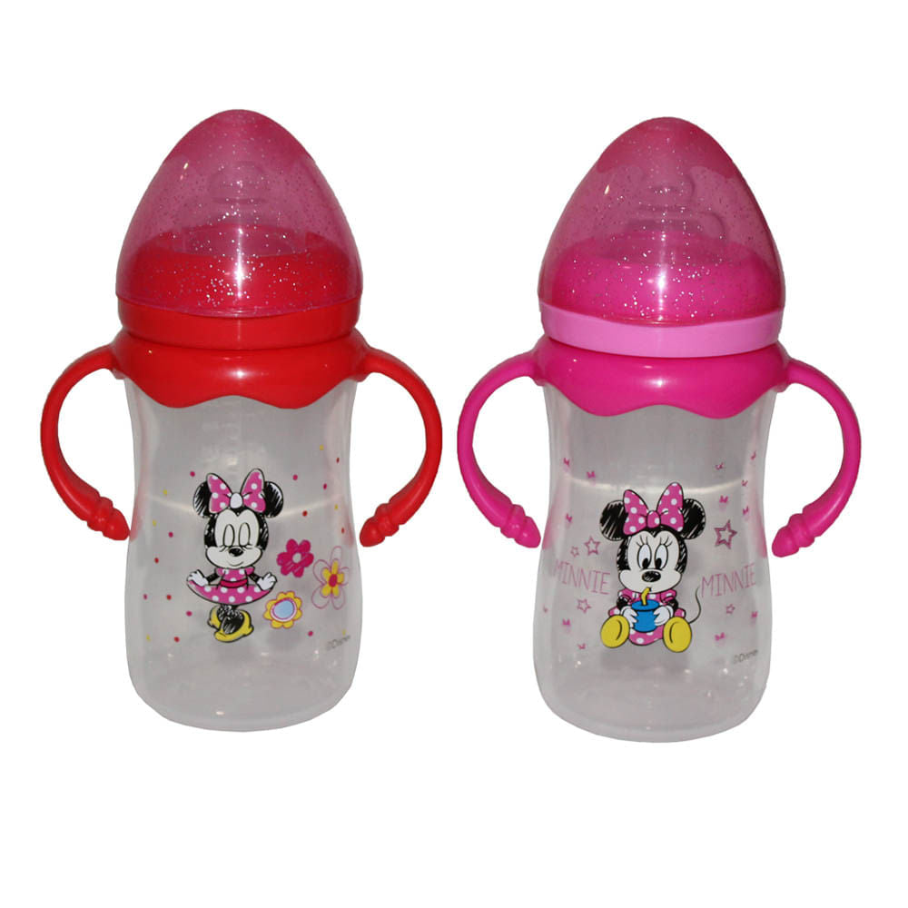 Biberón Plástica Disney Minnie con Agarradero 9 oz