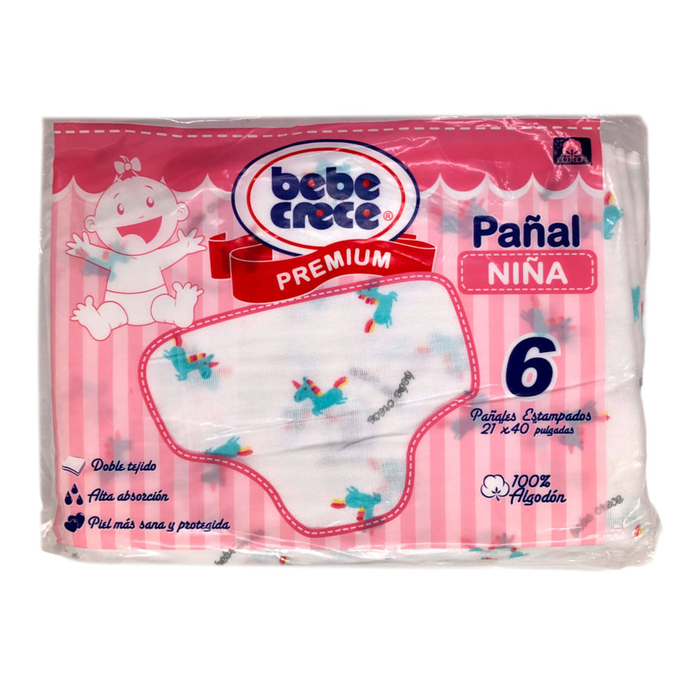 Pañales de Tela Bebé Crece Estampado Para Bebé Niña de Piezas