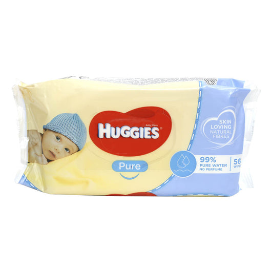 Toalla Humeda Huggies Pure de 56 Piezas