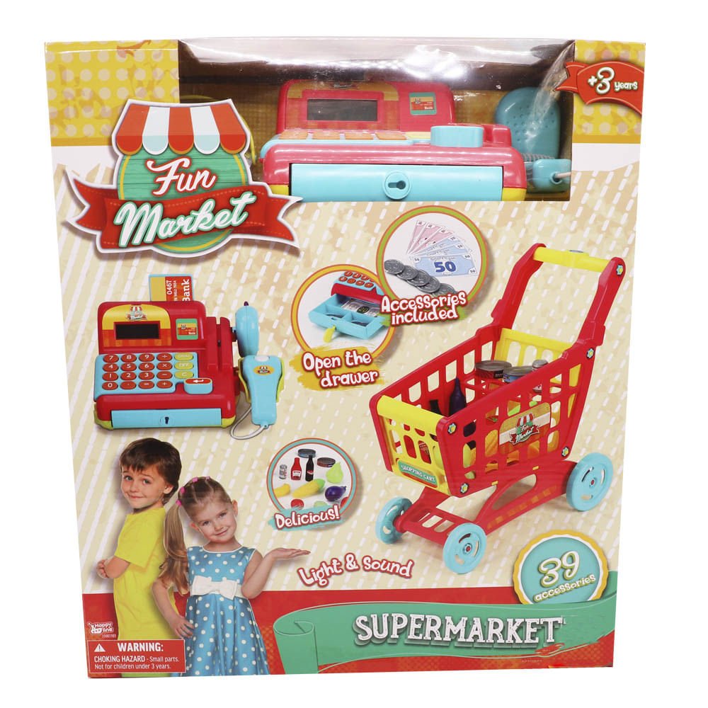Caja Registradora y Carrito de Super Fun Market - Surtido