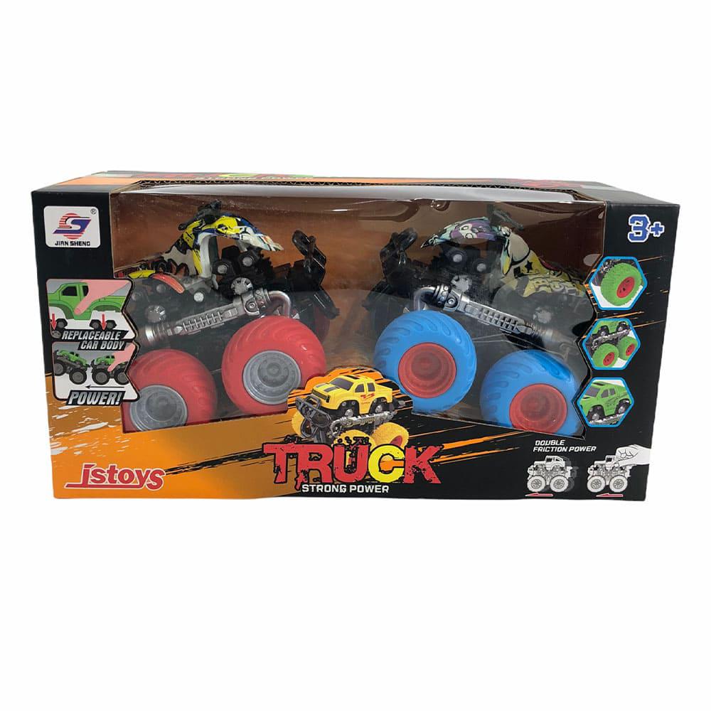 Camionetas Fricción Monster Trucks Jtoys 2 Piezas
