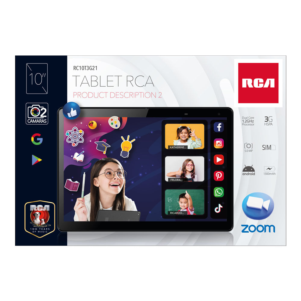 Tablet Rca 3G Memoria de 2GB Rom de 16 GB de 10"