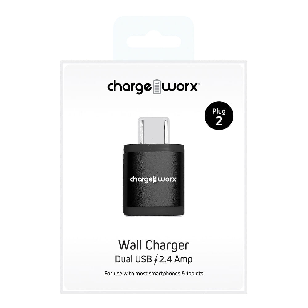 Cargador USB de Pared 2.4 A Negro