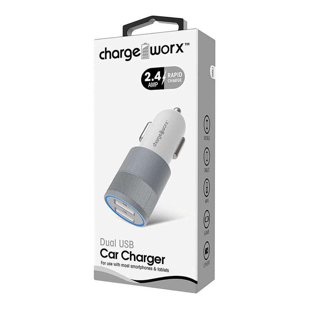 Cargador de Coche USB Doble Chargeworx de 2.4