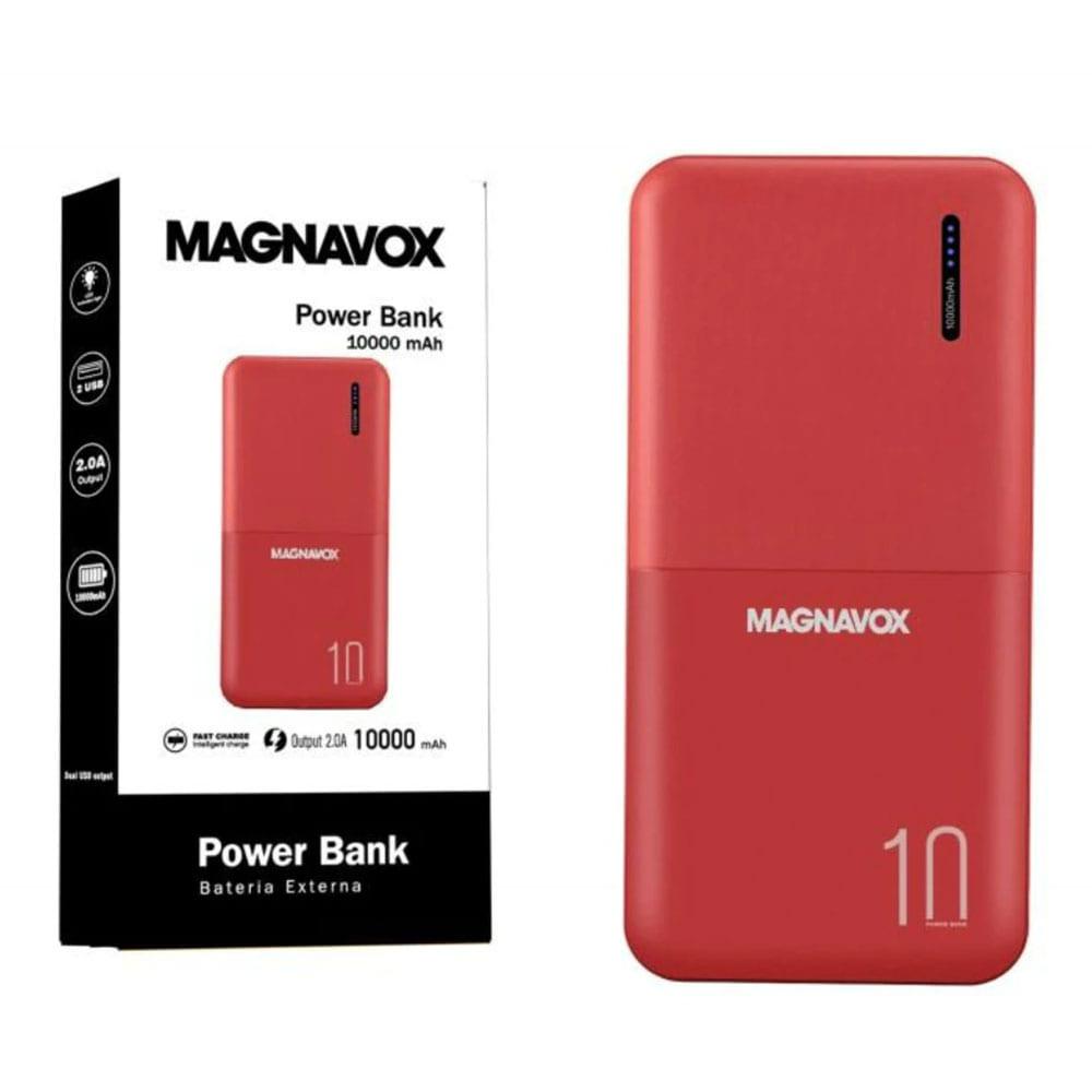 Batería Portátil Magnavox de 10000MAH Rojo