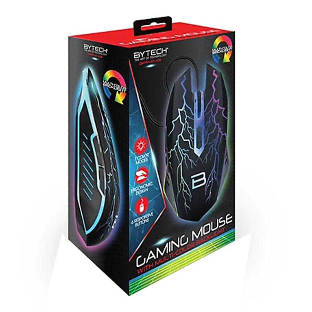 Mouse Con Cable USB Gaming Bytech Con Luces