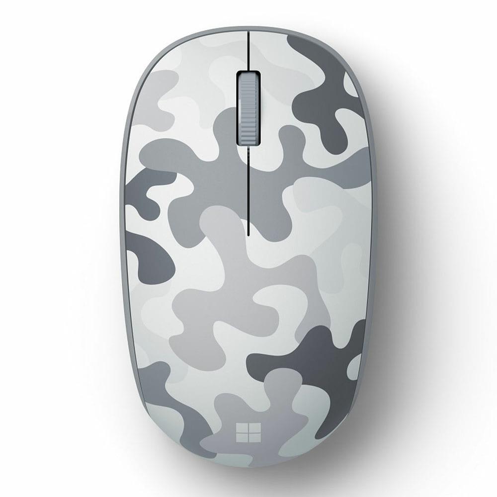 Mouse Inalámbrico Microsoft Bluetooth Laser Artic Camuflaje Gris