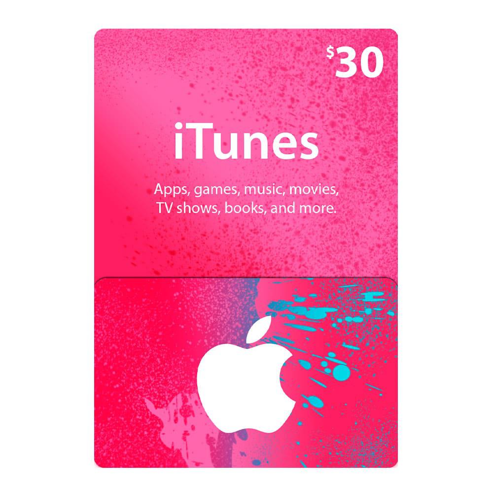 Tarjeta Digital & Itunes de $30