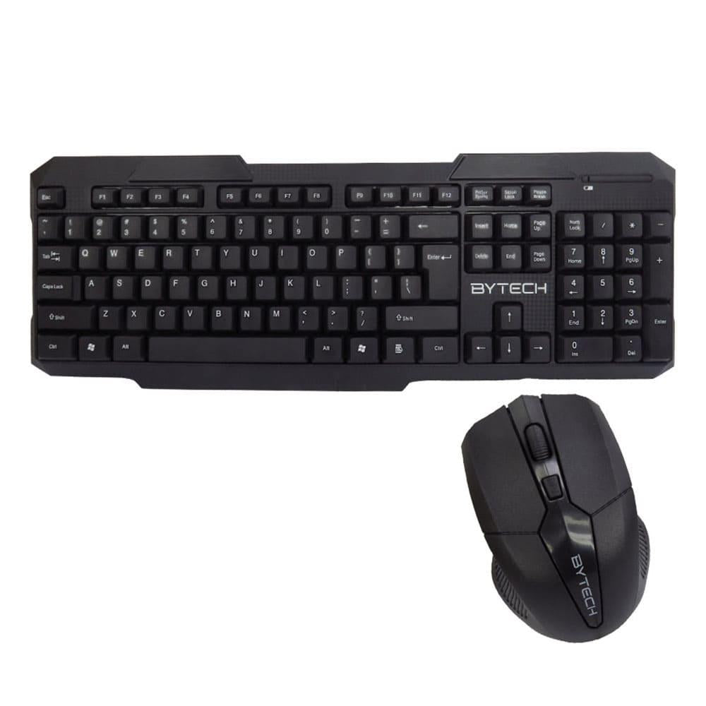 Teclado y Mouse Inalámbrico ByTech de 2.4 Ghz Negro