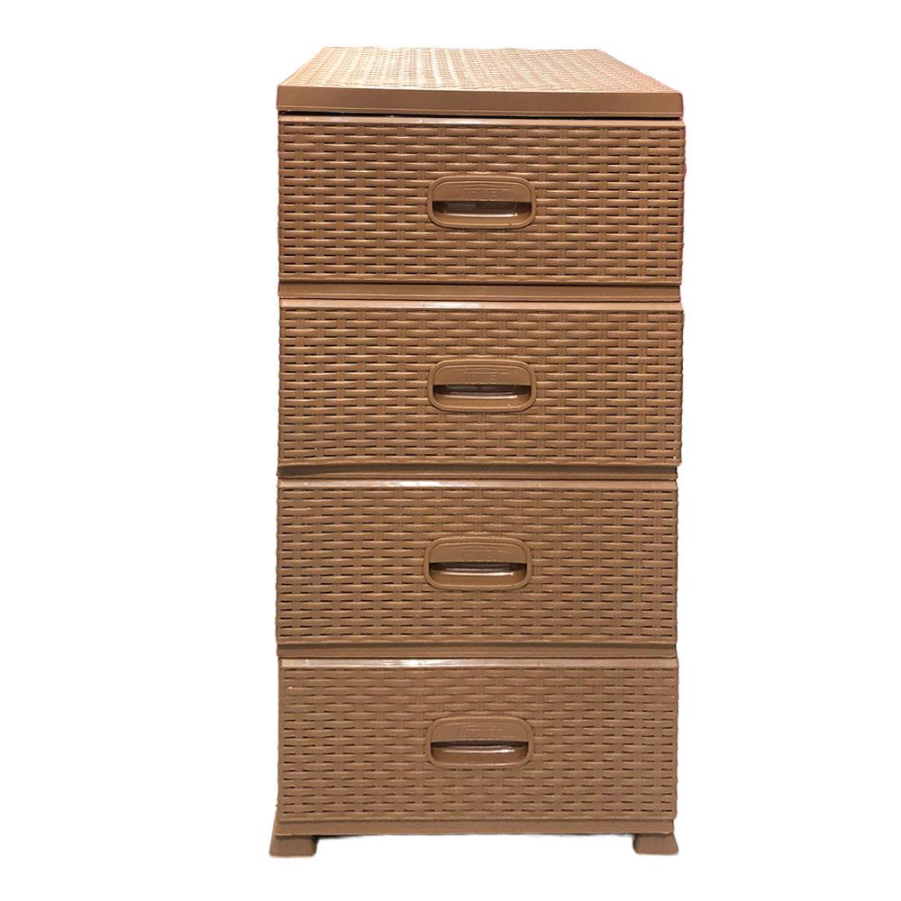 Gavetero Plástico Violets Rattan 4 Niveles