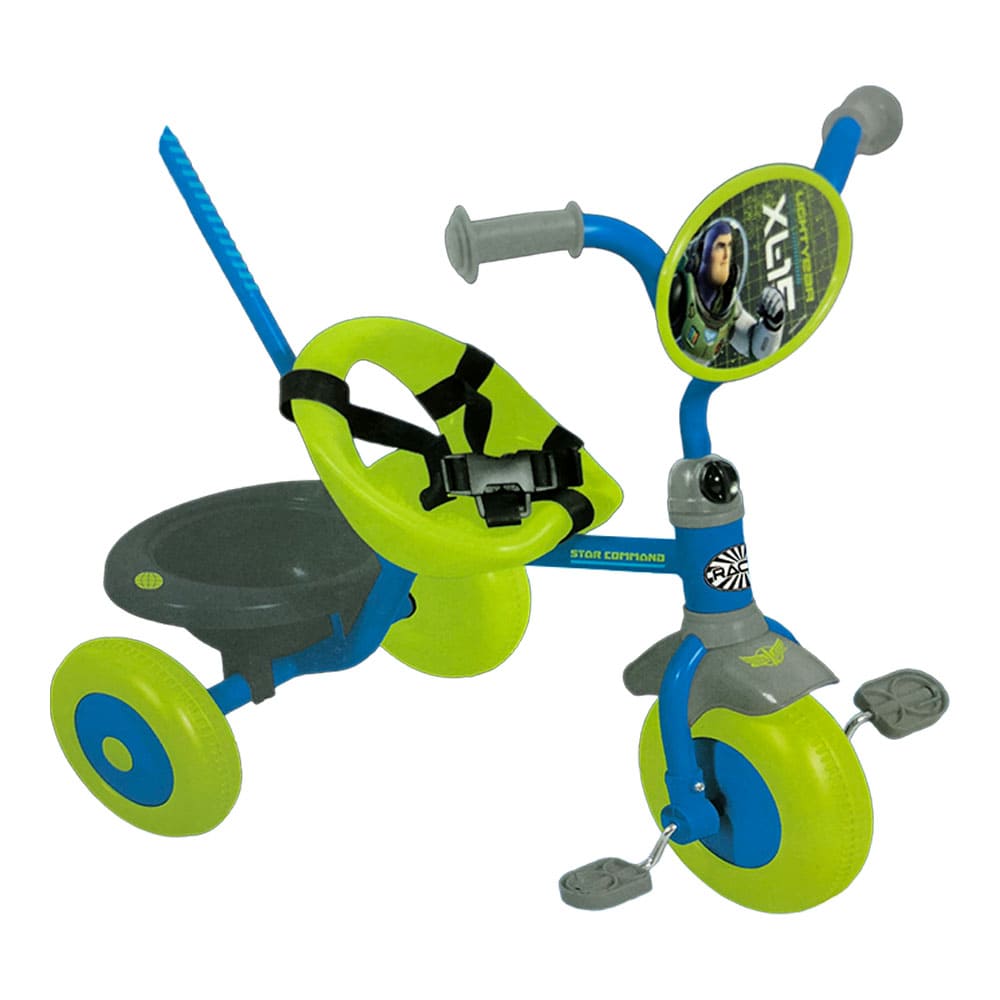 Triciclo Buzz Lightyear Con Guía y Cinturón