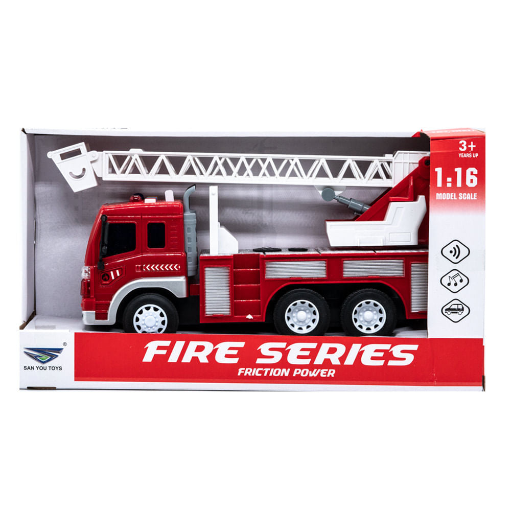 Camion de Bombero City Service Con Escalera