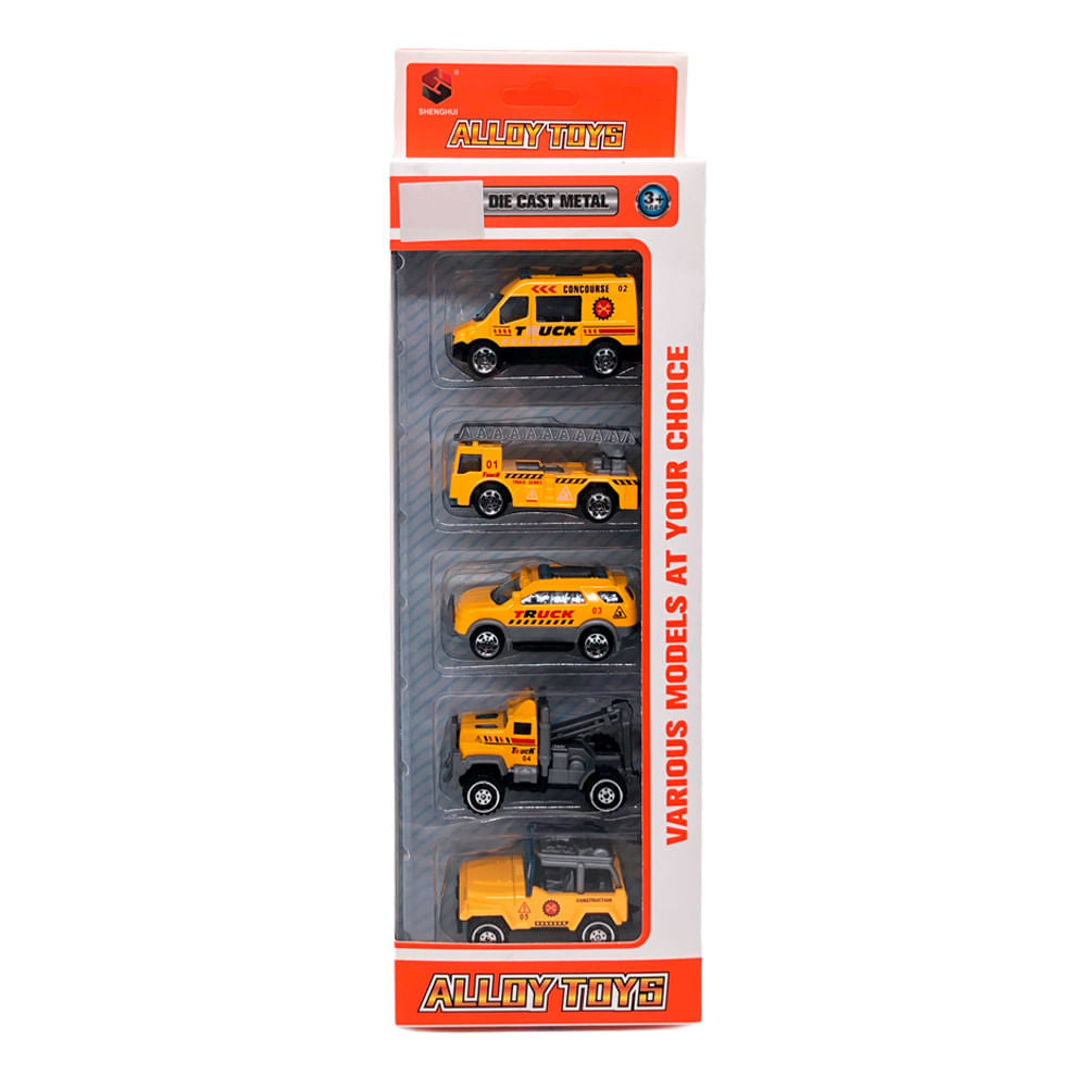 Vehículo de Construcción Diecast 5 Piezas