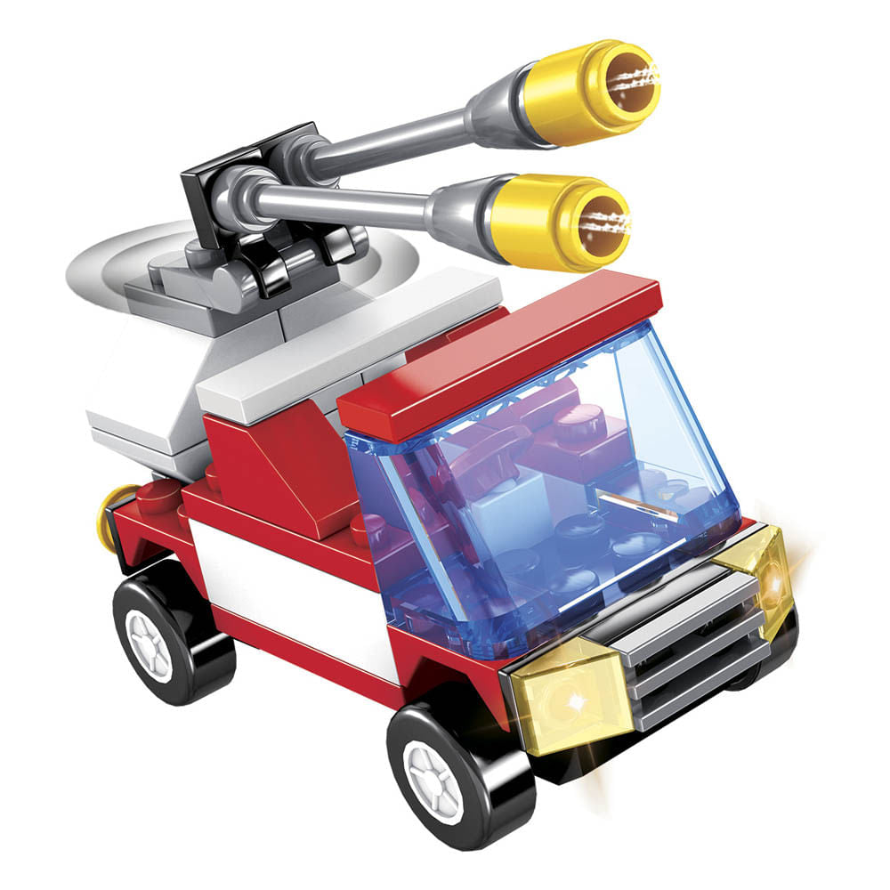 Bloques Happy Line Bombero Build Me Up 58 Piezas - Surtido