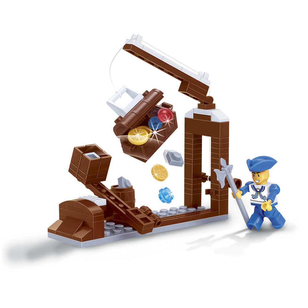 Bloques Happy Line Piratas Build Me Up 96 Piezas - Surtido