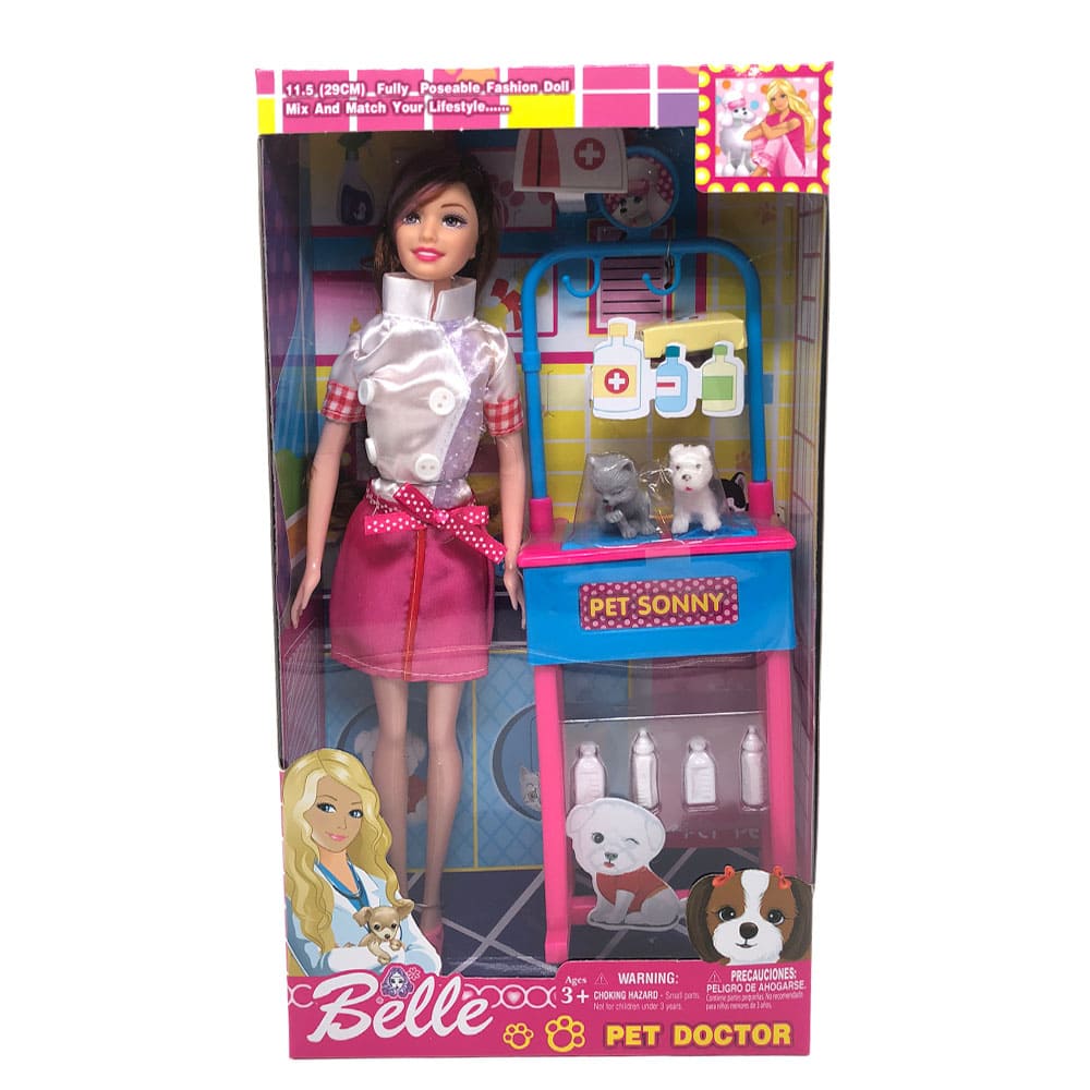 Muñeca Belle Veterinaria 11.5" - Surtido