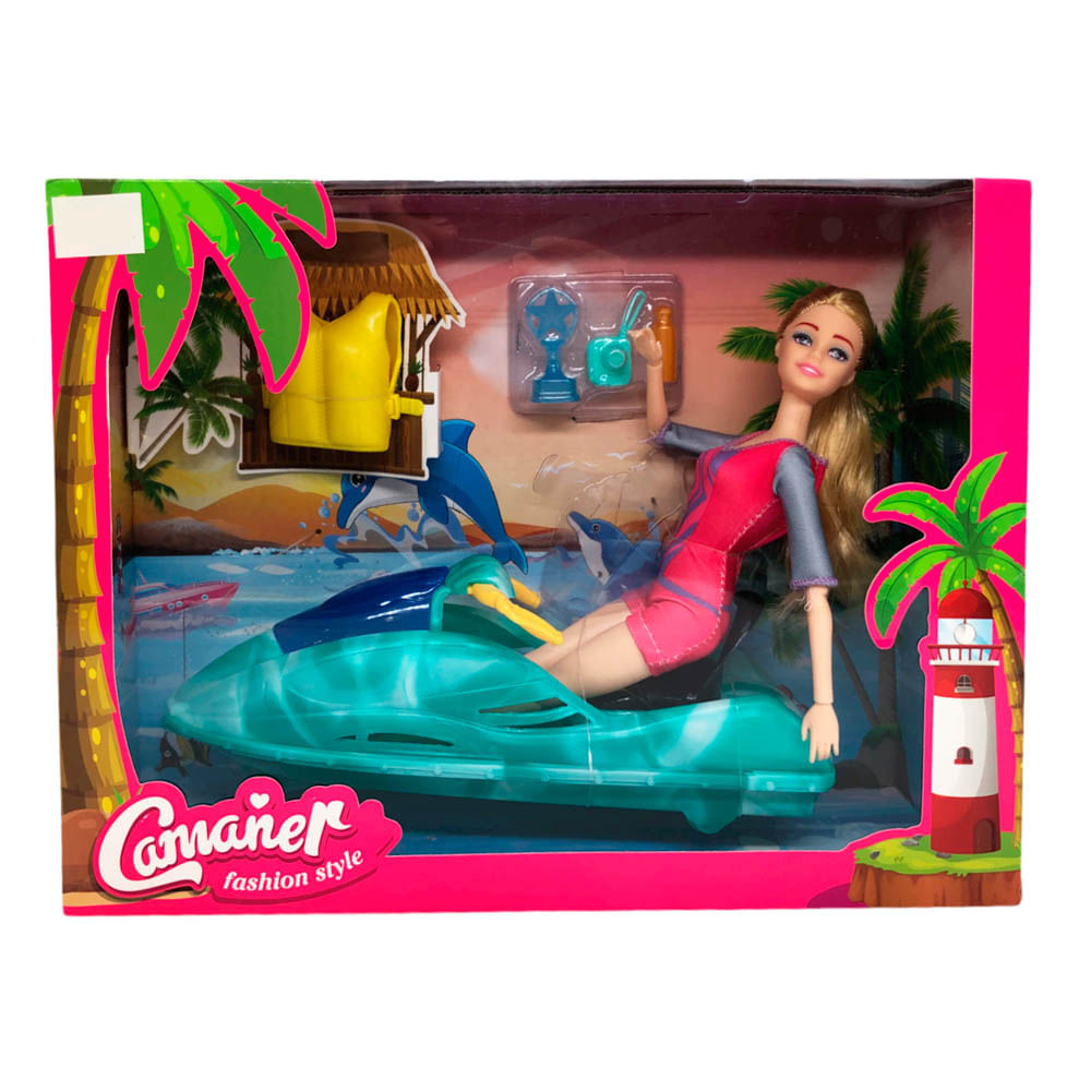 Muñeca Playera Star Toys Con Moto de Agua