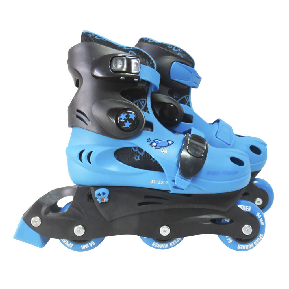 Patines en Línea Tres Ruedas Ajustable Talla 31 - 34 - Surtido