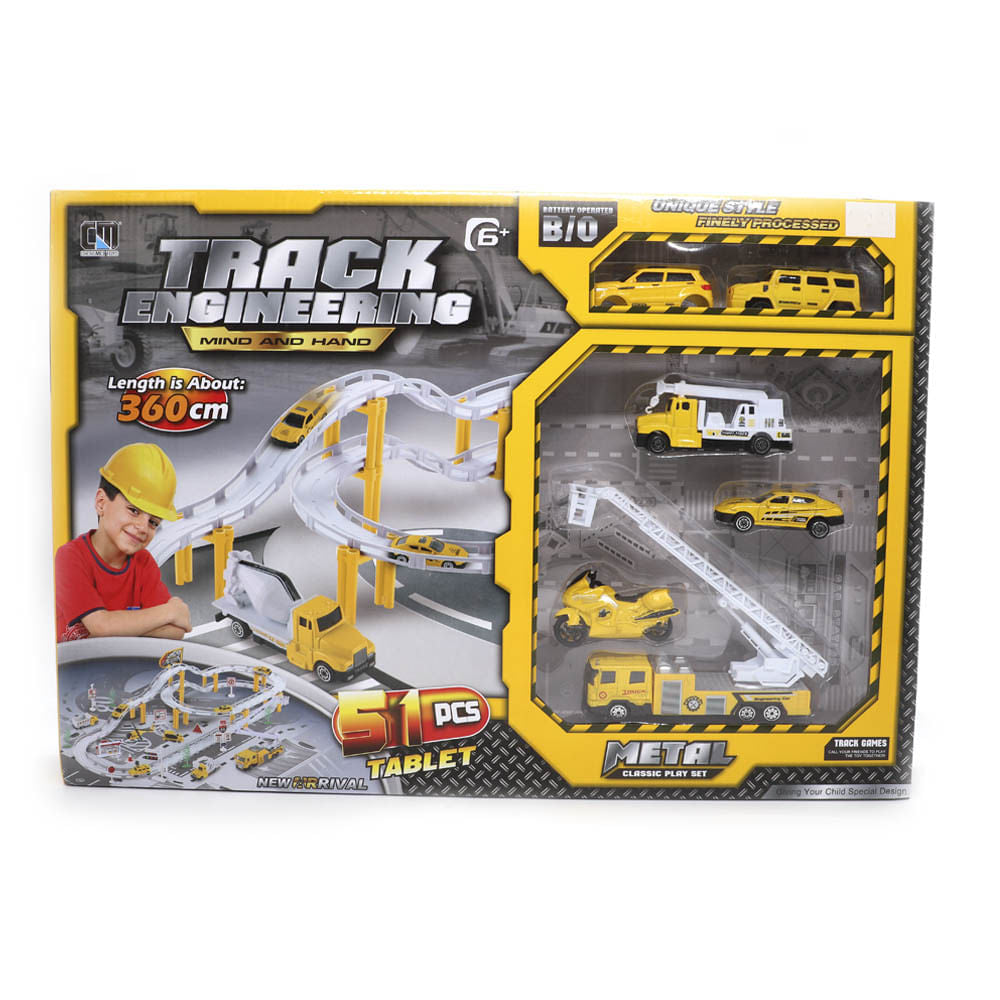 Pista Track Engineering Star Toys Set 51 Piezas