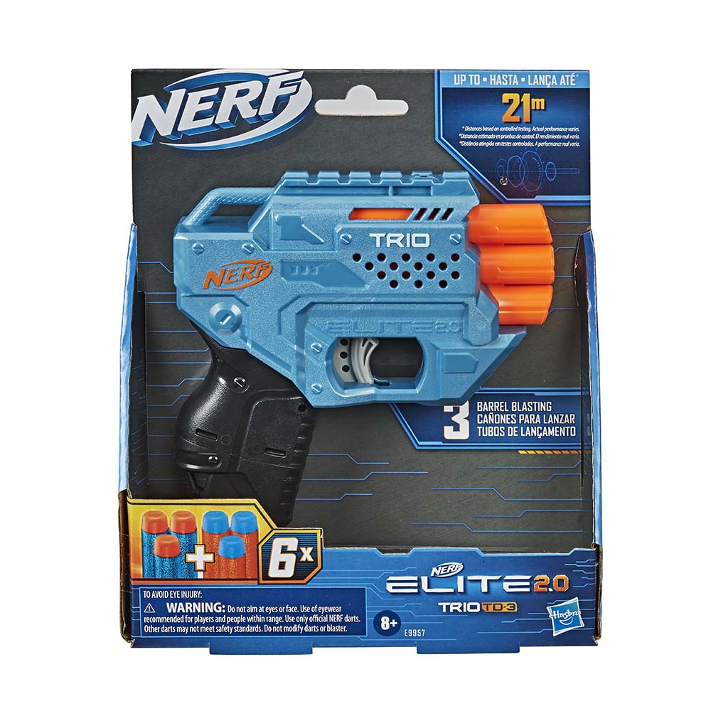 Pistola Lanzador Nerf Elite 2.0 Trio TD-3