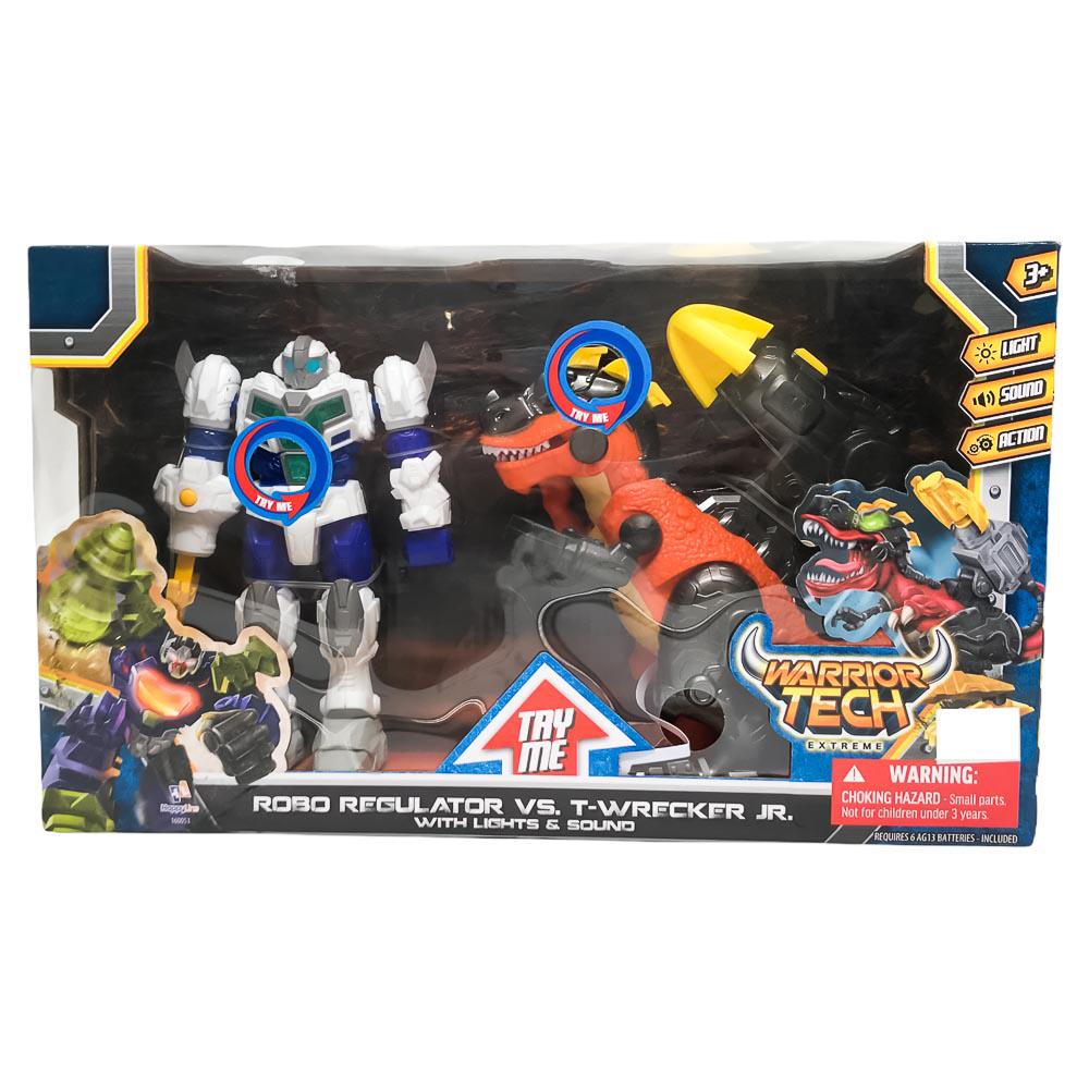 Robot Warrior Tech Extreme Crusher Y Dinosaurio - Surtido