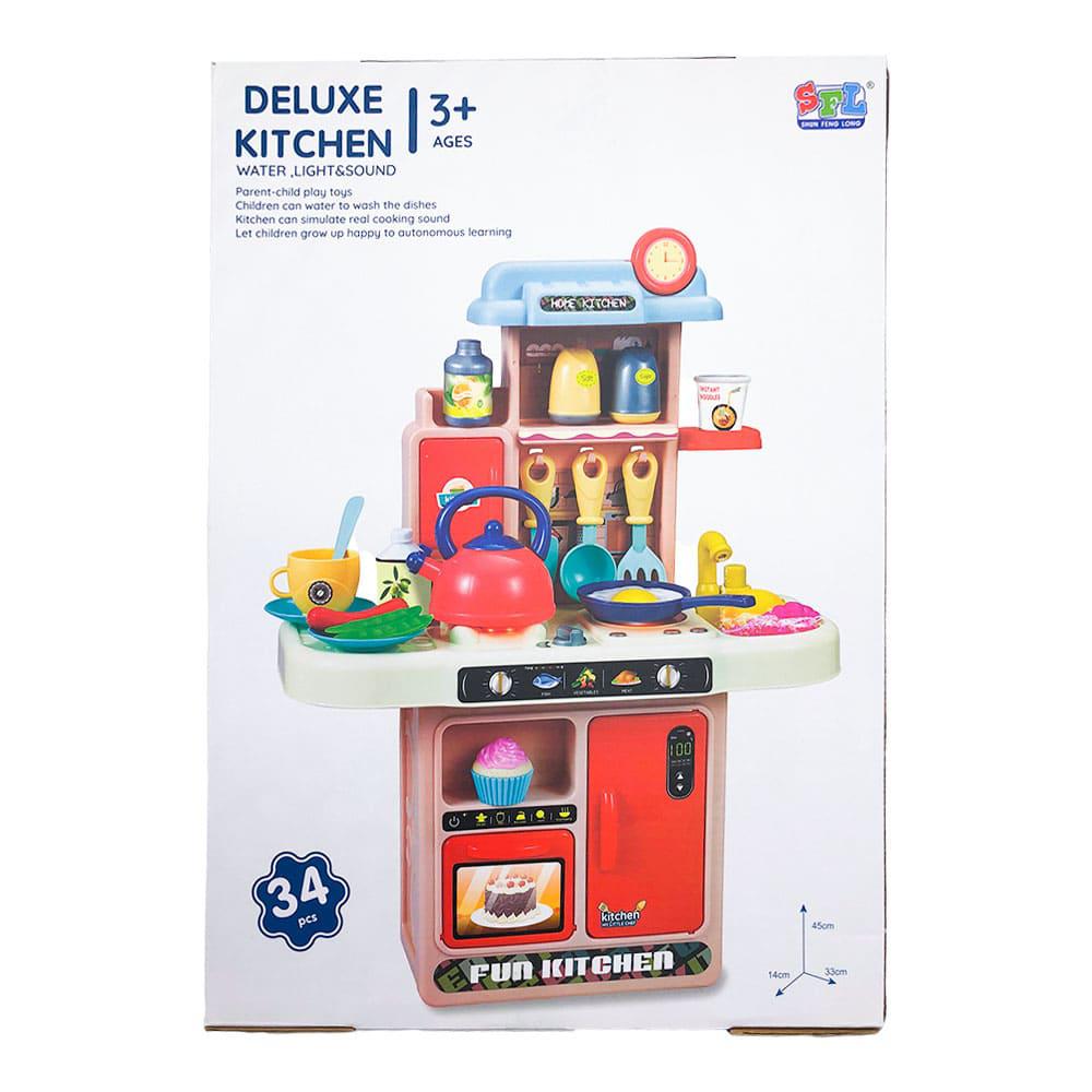 Cocina Deluxe Shum Feng Long Con Luces y Sonidos 34 Piezas