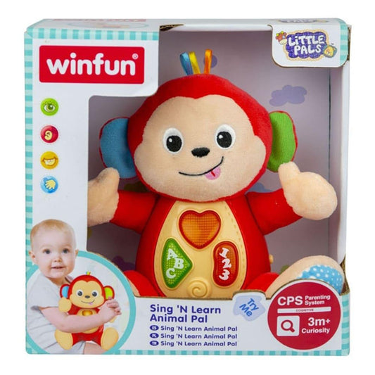 Mono de Peluche Winfun Sign Learn Animal C/Sonido