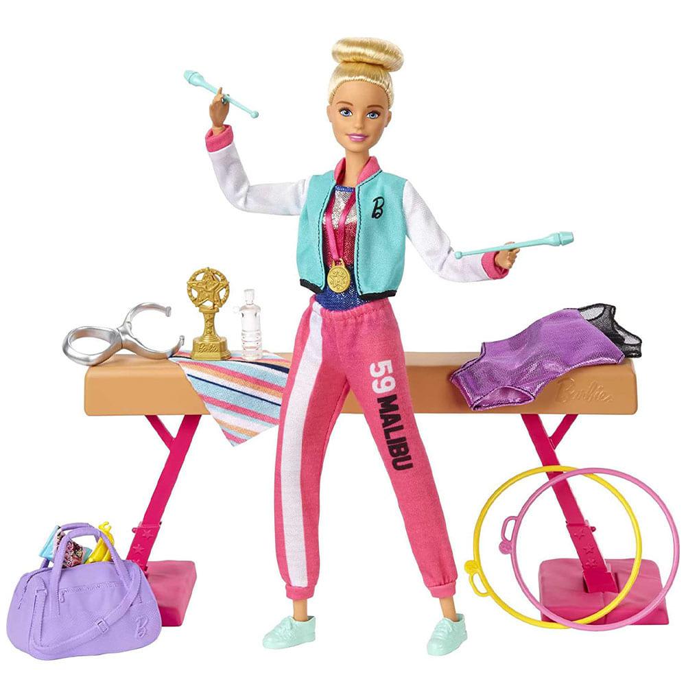 Muñeca Barbie Gimnasta Con Accesorios