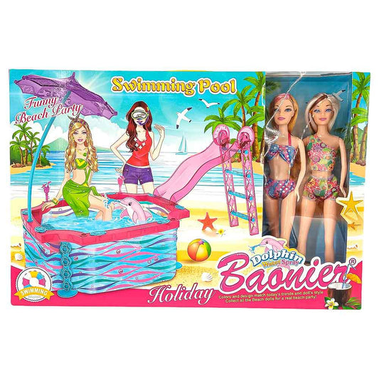 Muñeca Xing Bing Baonier con Piscina 2 Piezas