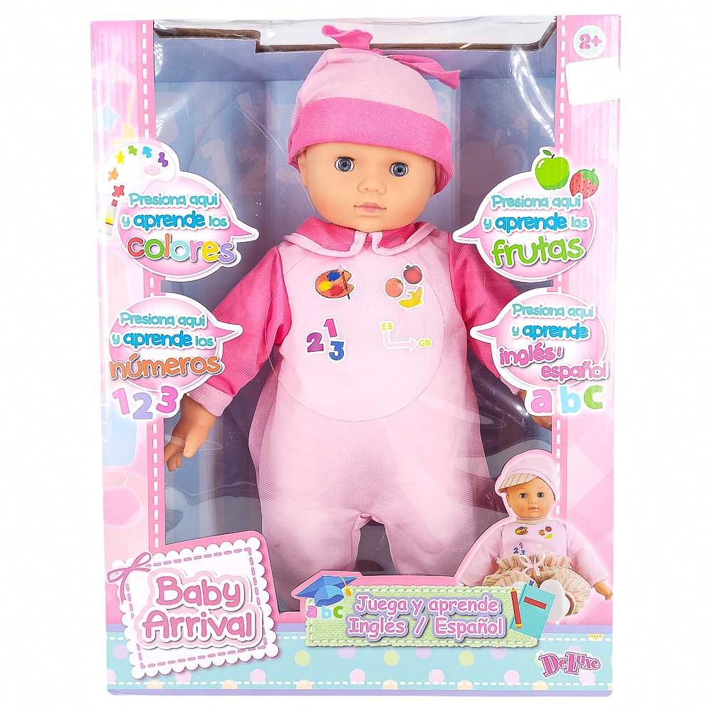 Muñeca Bebé Deluxe Juega y Aprende Español-Inglés 41 cm