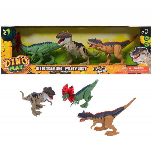Set de Dinosaurios Dino Mat 3 Piezas