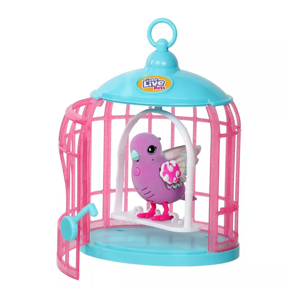 Jaula Little Live Pets Con Pájaro