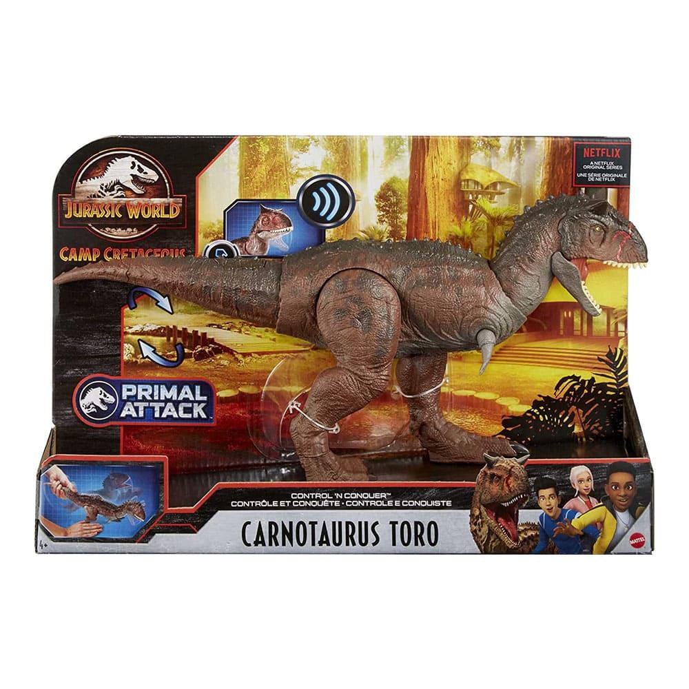 Dinosaurio Carnotaurus Toro Jurassic World de Control 'N Conquer