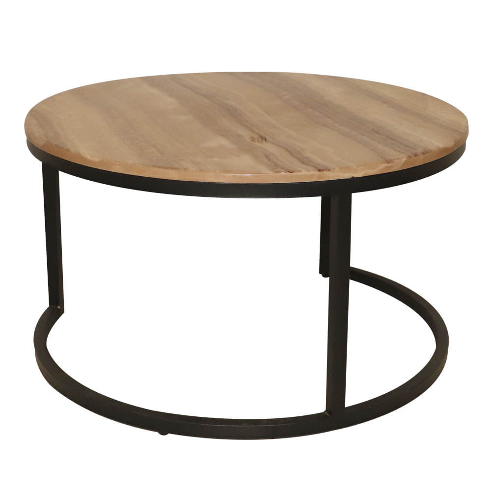 Mesa de Centro Elments Furtniture con Apariencia de Mármol 80 cm