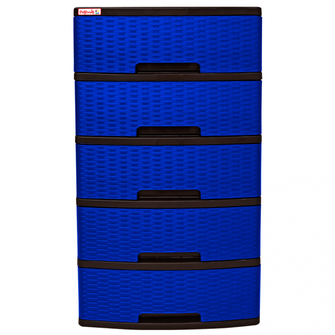 Gavetero Tipo Rattan Plastimas de 5 Niveles 5 Gavetas