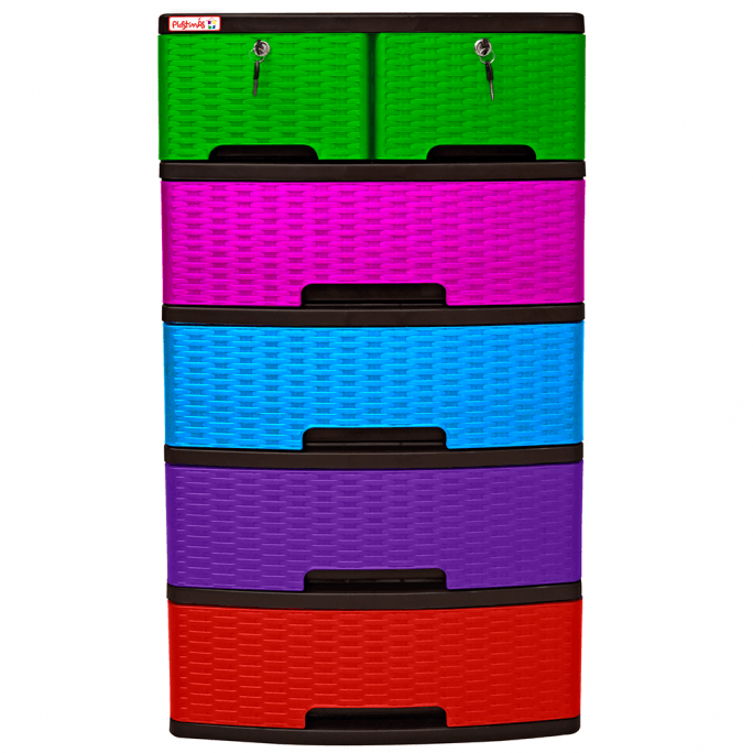 Gavetero Plastimas Con Llave de 5 Niveles 6 Gavetas