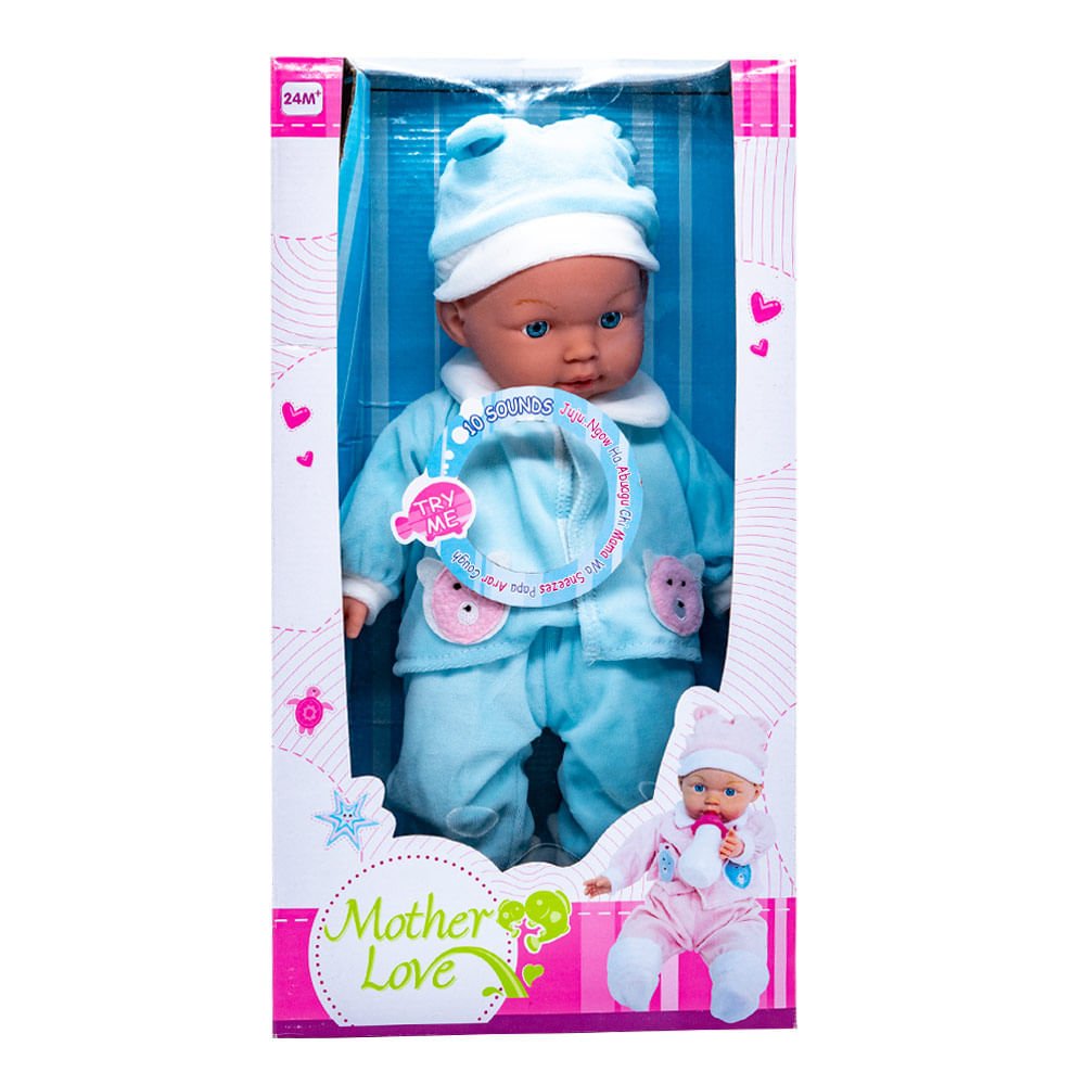 Muñeca Bebe Mother Love Con Sonido 46 cm