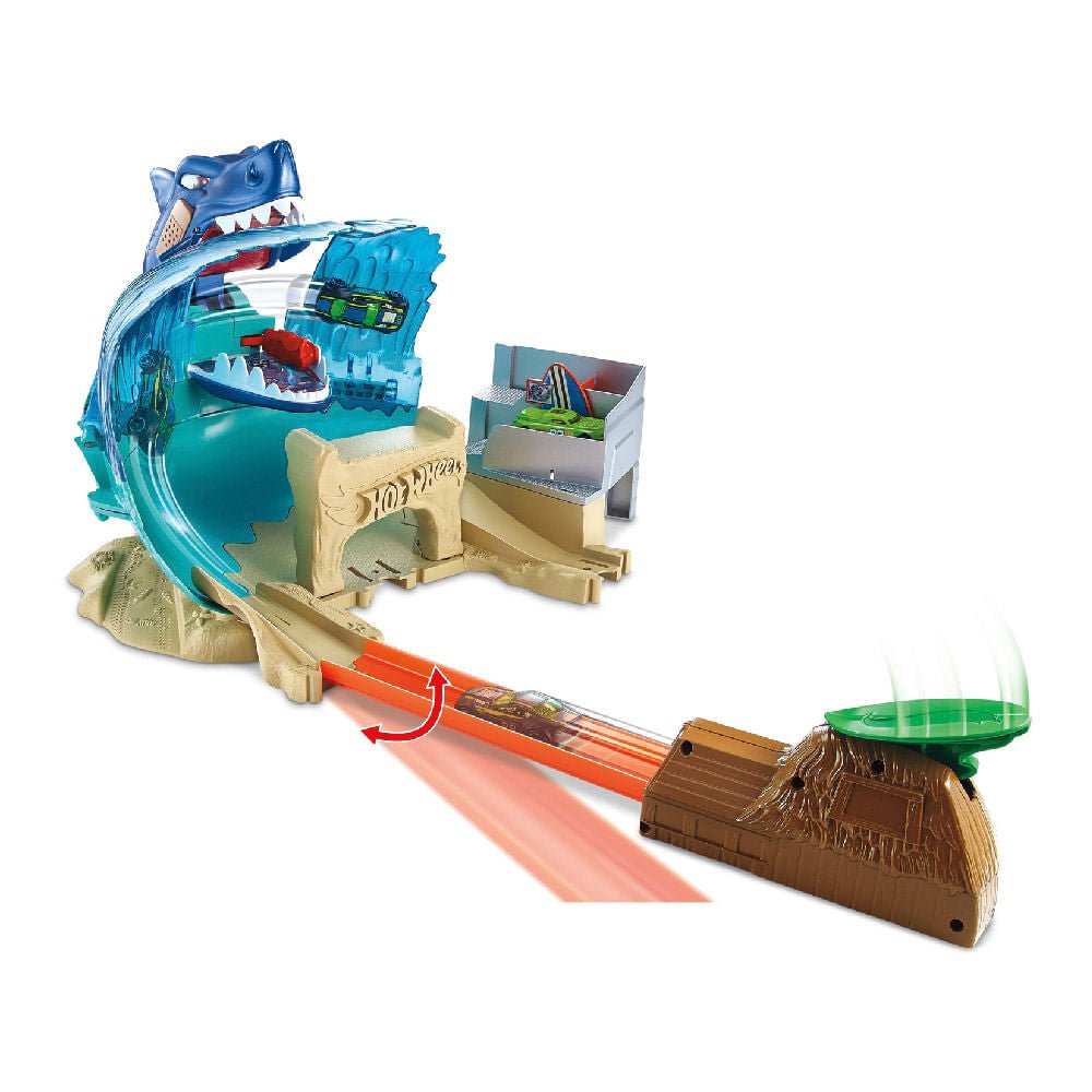 Pista De Carro Hot Wheels Batalla En Playa Tiburón