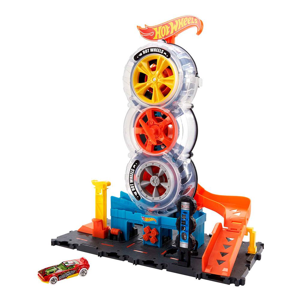 Pista Hot Wheels Super Twix Tienda de Neumáticos