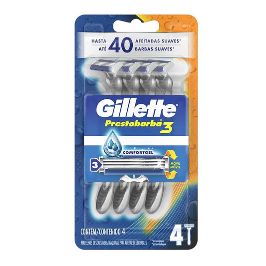 Afeitadora Gillette 3 Men Blister 4 Piezas