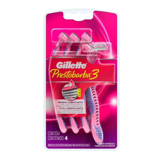 Afeitadora Gillette 3 Para Dama Blister 4 Pz